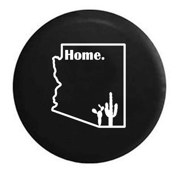 Pike Outdoors Arizona Desert Cactus Home State Edition RV Spare Tire Cover OEM Vinyl Black 33 in