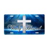 Truly Blessed Cross Front Novelty Car Tag Sign with Custom