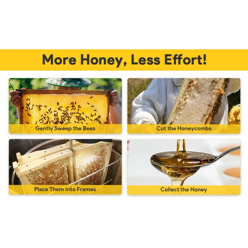 CREWORKS 2/4 3/6 4/8 Frames Electric Honey Extractor Beekeeping Equipment