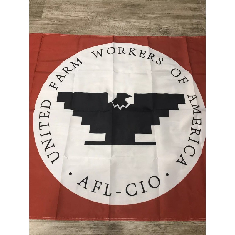 Unbranded United Farm Workers Flag 3x5ft UFW Union Black Eagle