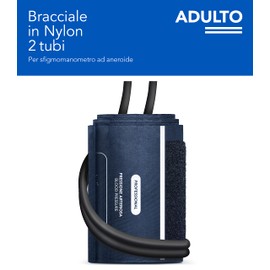 AIESI® Replacement 2 Tube Cuff for Manual Aneroid Blood Pressure Monitor Adult Size Latex Free