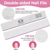 Pack of 18 Nail Files 100/180, Double-Sided Disposable Nail Files