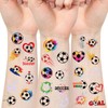 Worldbazaar Soccer Tattoos Temporary for Kids 210 Pcs Glitter Precut