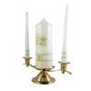 Gold Toned Unity Candle Holder for Wedding Ceremony, 12 Inch