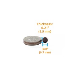 Furnigear Felt Pads Small 3/8" Felt Pads for Cabinet Doors Bumpers, Cabinet Cushion Dots Felt Cabinet Door Stops, Self Adhesive Thick Bumper Pads to Protect Surfaces -Anti Scratch 234 Pcs Round Brown