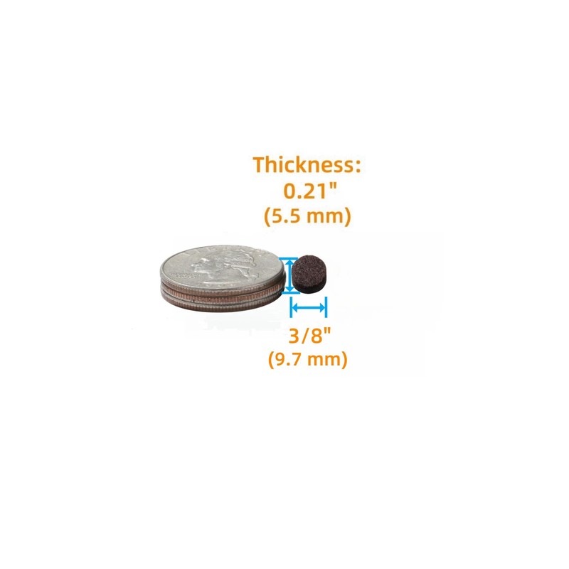Furnigear Felt Pads Small 3/8" Felt Pads for Cabinet Doors