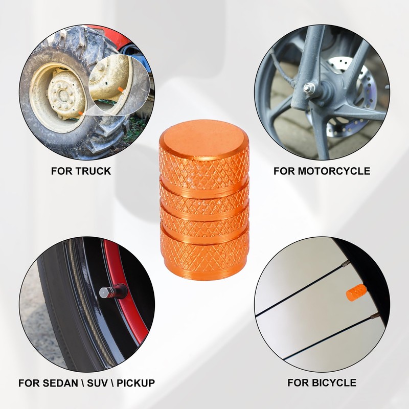 X AUTOHAUX Universal Round Car Tyre Valve Stem Cap Valve