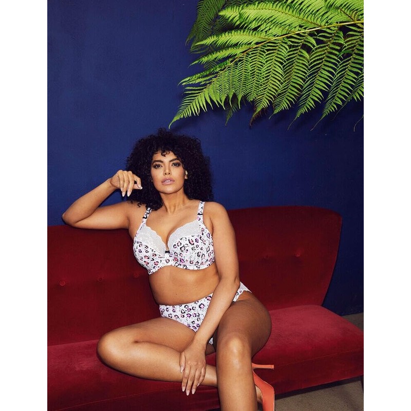 Elomi Lucie Side Support Plunge Bra 32HH, Rumble