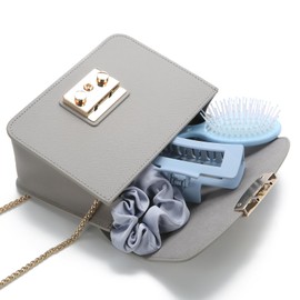 Bridesmaid Proposal Gifts - 8 Pieces Mini Travel Brush Set for Bachelorette Party and Wedding Favors (Black)