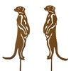 KRONLY Pack of 2 Meerkats 32 cm Garden Stake -