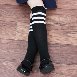 DRESHOW Kids Toddler Soccer Socks Striped Knee High Cotton Socks Uniform Sports Long Tube Socks for Boys Girls Child