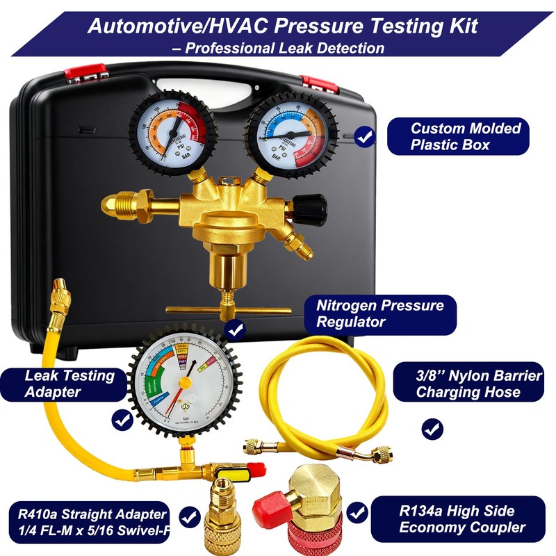 ZGTools 53010 Automotive/HVAC Pressure Tester Kit, Nitrogen Pressure Testing Tools,