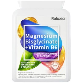 Magnesium Bisglycinate 300mg + Vitamin B6 – High Absorption Chelated Magnesium Supplement – Supports Reduction of Tiredness & Normal Muscle Function – Vegan Capsules – 60 Capsules