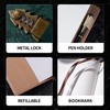 Lock Diary with Pen, A5 Ruled 240 Pages PU Leather