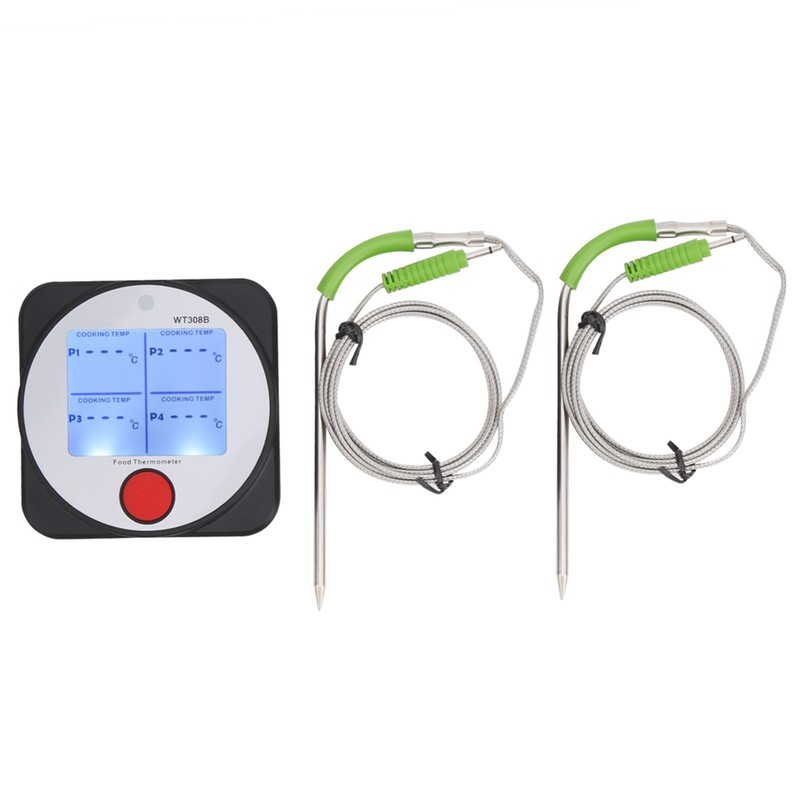 WT308B ‑40~300℃ Digital Food Thermometer Wireless Stainless Steel Dual Probe