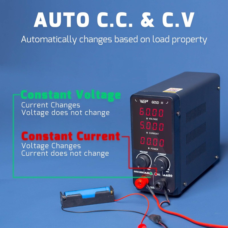 WEP 605D-III DC Variable Power Supply 60.00V 5.000A High Precision