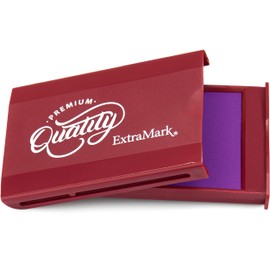 ExtraMark Portable Felt Stamp Pad with SnapTight Foldable Lid - Size 2"x3" - Purple Color