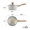 SENSARTE White Ceramic Nonstick Saucepan with Lid 2 QT, Small