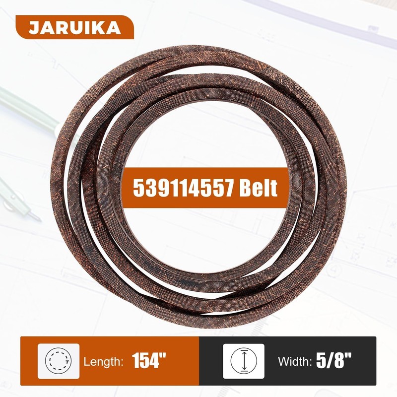 Jaruika 539114557 Mower Deck Belt Replacement for Husqvarna 539114557 Z254
