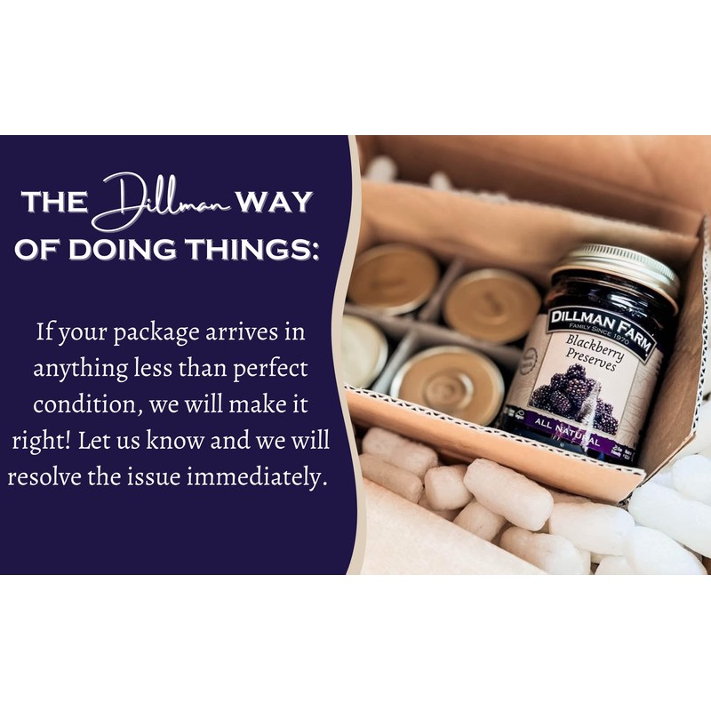 Dillman Farm All Natural Berry Preserves Variety 3 Pack |Blackberry