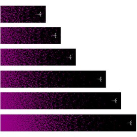 White Water Archery Laminated Purple Spray Paint Fade Arrow Wraps 15 Pc Pack Choose Length Width (4, 1)