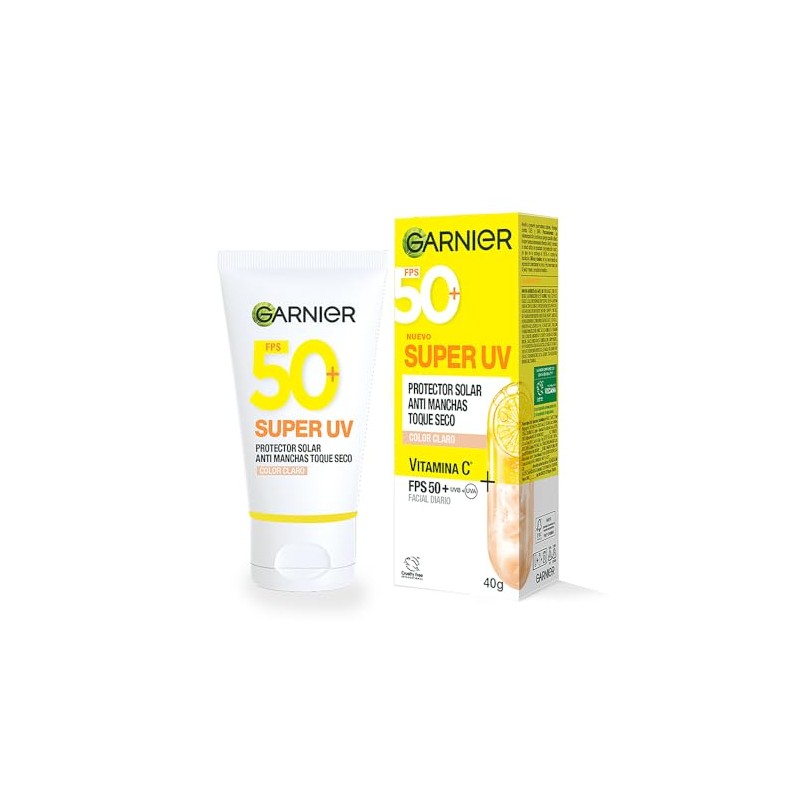 Garnier Protector Solar FPS50 Super UV Toque Seco Color Tono