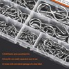 HELIFOUNER 120 Pieces 7 Sizes Cup Screw Hooks, Silver, Screw-in