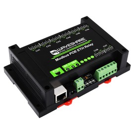8-CH Ethernet Relay Module, Modbus RTU/Modbus TCP Protocol, PoE Port Communication, with Various Isolation and Protection Circuits