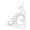 Acrux7 4 Pack White Shelf Brackets 7.5x5.5 Inch, White Decorative