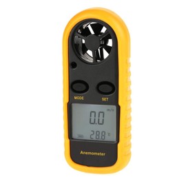 Anemómetro de mano medidor de velocidad del viento, termómetro detector de viento, medidor de flujo de aire para vela al aire libre, surf, tiro, pesca, caza
