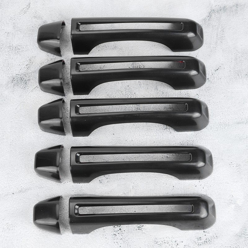 5pcs/set Car Door Handle Inserts Cover Kit Exterior Decoration Fit