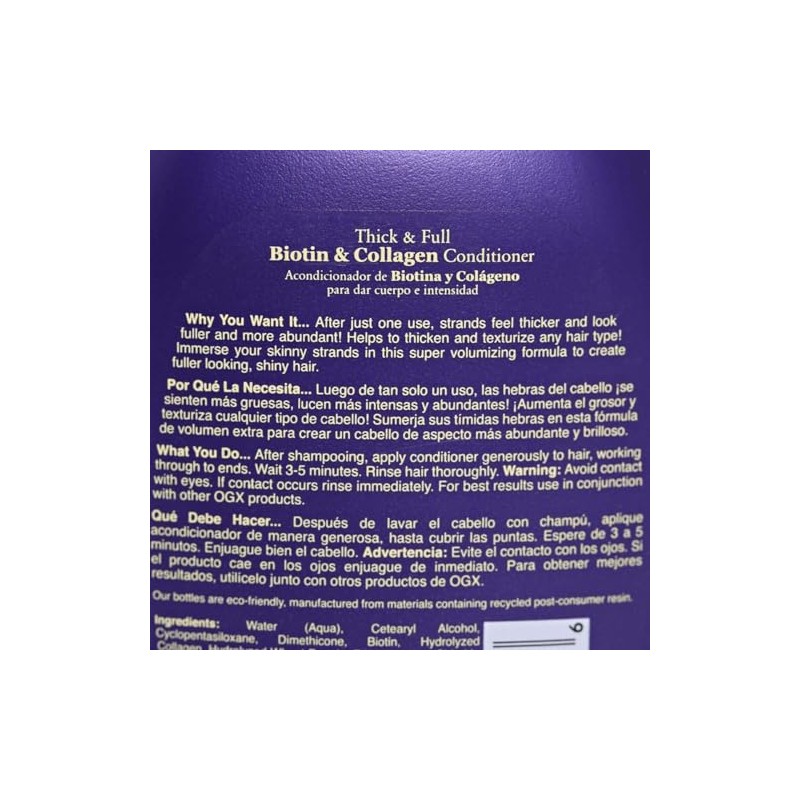 OGX Thick & Full Biotin & Collagen Conditioner, 13 Ounce