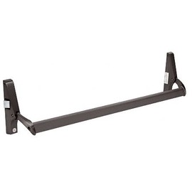 C.R. LAURENCE DL1190LHRDU CRL Dark Bronze Cross Bar Panic Exit Device - Left Hand Reverse Bevel Rim