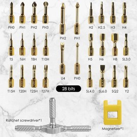 30 in 1 Magnetic Ratchet Screwdriver Set, DIY Screwdriver Switchable Screwdriver, Shape to Adapt to Various Home Repairs Professional Ratchet Screwdriver Kit for DIY