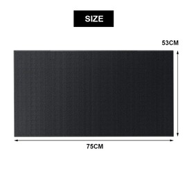 IVEOPPE Fireproof Mat - Stove Cover Plate Heat Protection Mat - 75 x 53 cm - Electric Hob Cover (Black)
