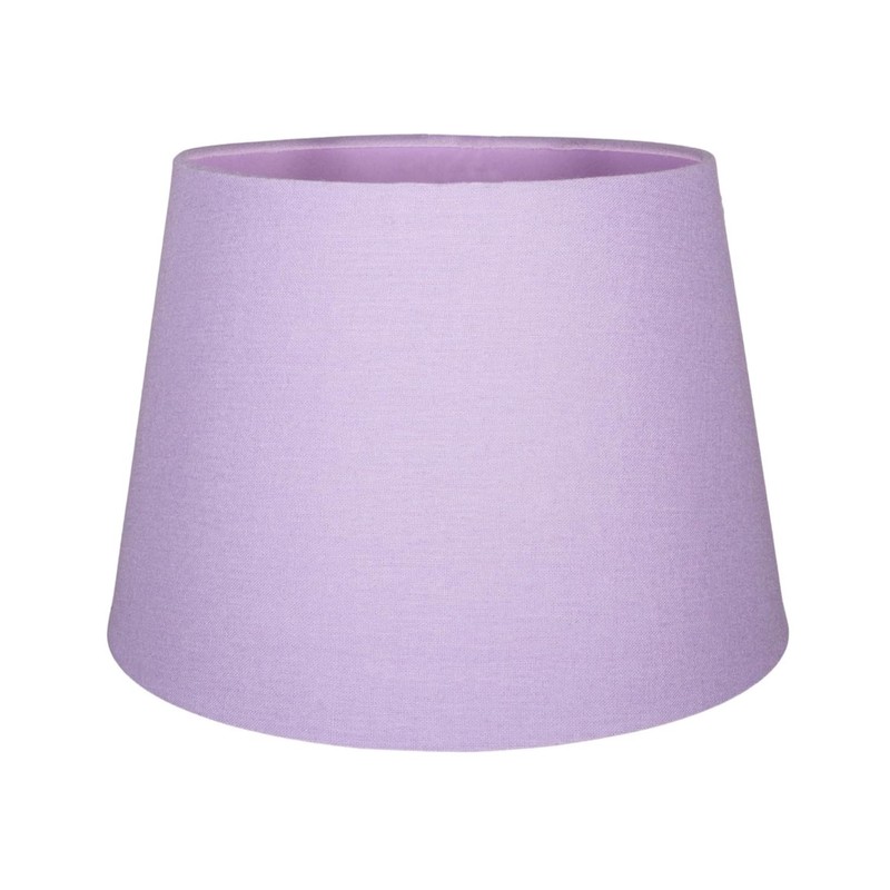 Traditional 8 Inch Soft Lilac Linen Fabric Drum Table/Pendant Lamp