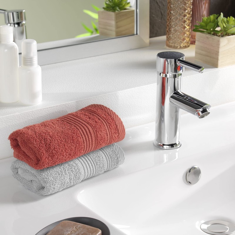 Douceur d'Intérieur, Guest Towel (30 x 50 cm) Tendresse Terracotta,