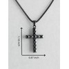 4mm Black Moissanite Necklace for Men Women Diamond Cross Pendant