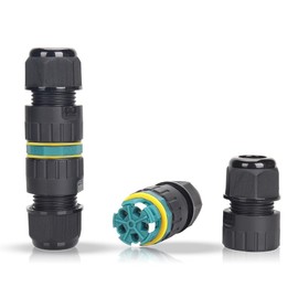 E-WeiChat Screwless IP68 Waterproof Connector Outdoor Rapid Maintenance Extension Cable Connector Electrical Quick Wiring Assembly Junction Box EW-P25-4Pin