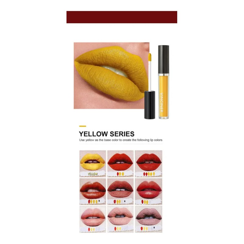 O Diy Liquid Lipstick Set 5pcs Black White Blue Yellow