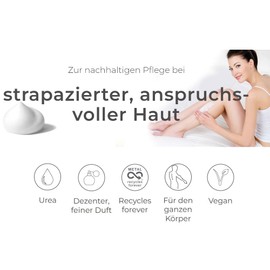 Callusan Körperpflege Cremeschaum Santé Vegan 2x40 ml – Feuchtigkeitscreme Pflege mit Urea und Sheabutter - Intensive Hautpflege für den ganzen Körper