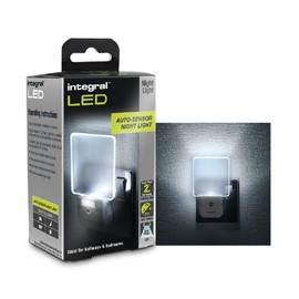 LED Plug in Walls with Dusk to Dawn Photocell Auto Sensor Night Lighting for Hallways, Bedrooms, Landings, Children’s Room, Nursery, Kitchen, Acrylic, 0.6 (Pack of 1 - LED Night Light)