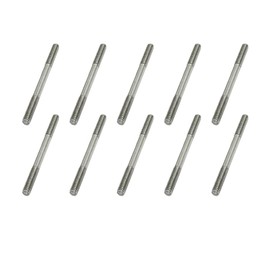 10PCS RC Toy Pushrod Connector Double End Threaded Rod Stainless Steel Rod Linkage for RC Airplane Helicopter Car Boat DIY Model Toy Parts (M4X50mm)