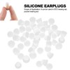 50pcs Silicone Earplugs Noise Cancelling Reusable Hearing Protection Waterproof Ear