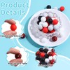 Chuyau 50pcs 15mm Silicone Beads for Keychain Making Kit Silicone