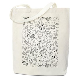 Doreen's Boutique Funny Tote Bag Floral Tote Bag Aesthetic, Flower Canvas Tote Bags for Women, Cute Tote Bag for Women, Book Handbag, Shopping Reusable Grocery Beach Bag for Mother Friends /A66