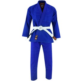 JAGUAR PRO GEAR – Angry Panther Inner Sublimated Pro Brazilian Jiu Jitsu BJJ Kimono Gi Uniform Unisex - Belt Included (Blue, A-3)