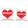 I Heart Sunbeam, I Love Sunbeam Custom Throw Pillow