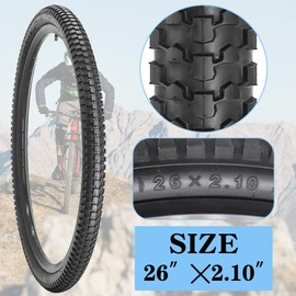 APEXRUN 2 Pack 26 inch Bike Tires 26x2.1 inch Bicycle Folding Tires with 4 Tire Levers Bicycle Replacement Kit for Mountain Hybrid Road City Bike