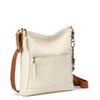 The Sak Lucia Crossbody Bag in Leather, Adjustable Strap, Stone